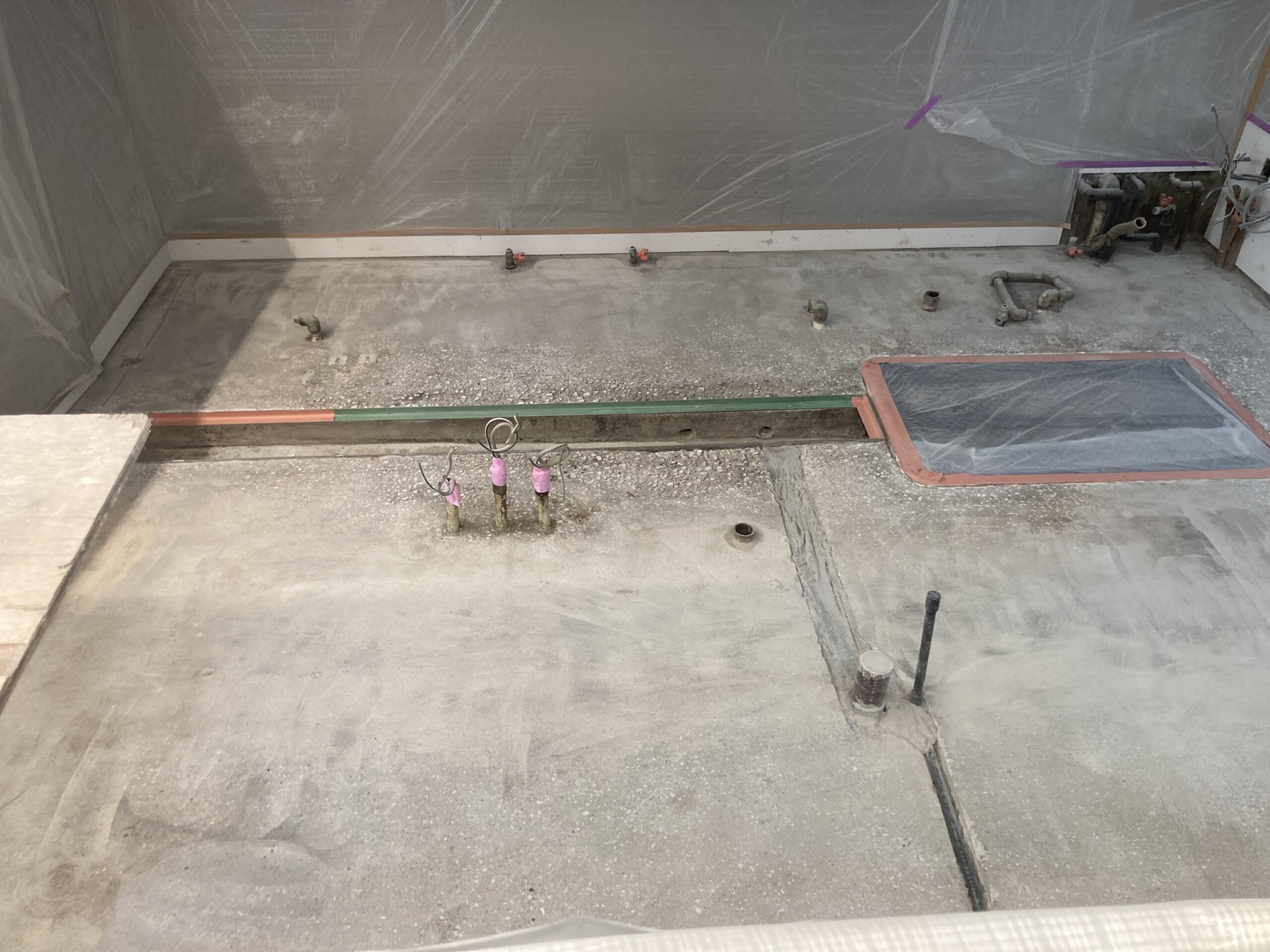 厨房床を改修した際の工事